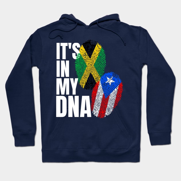 Jamaican Plus Puerto Rican Flag DNA Heritage Gift Hoodie by Just Rep It!!